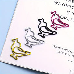 10pcs Chicken Shape Paper Clip Golden Silvery P