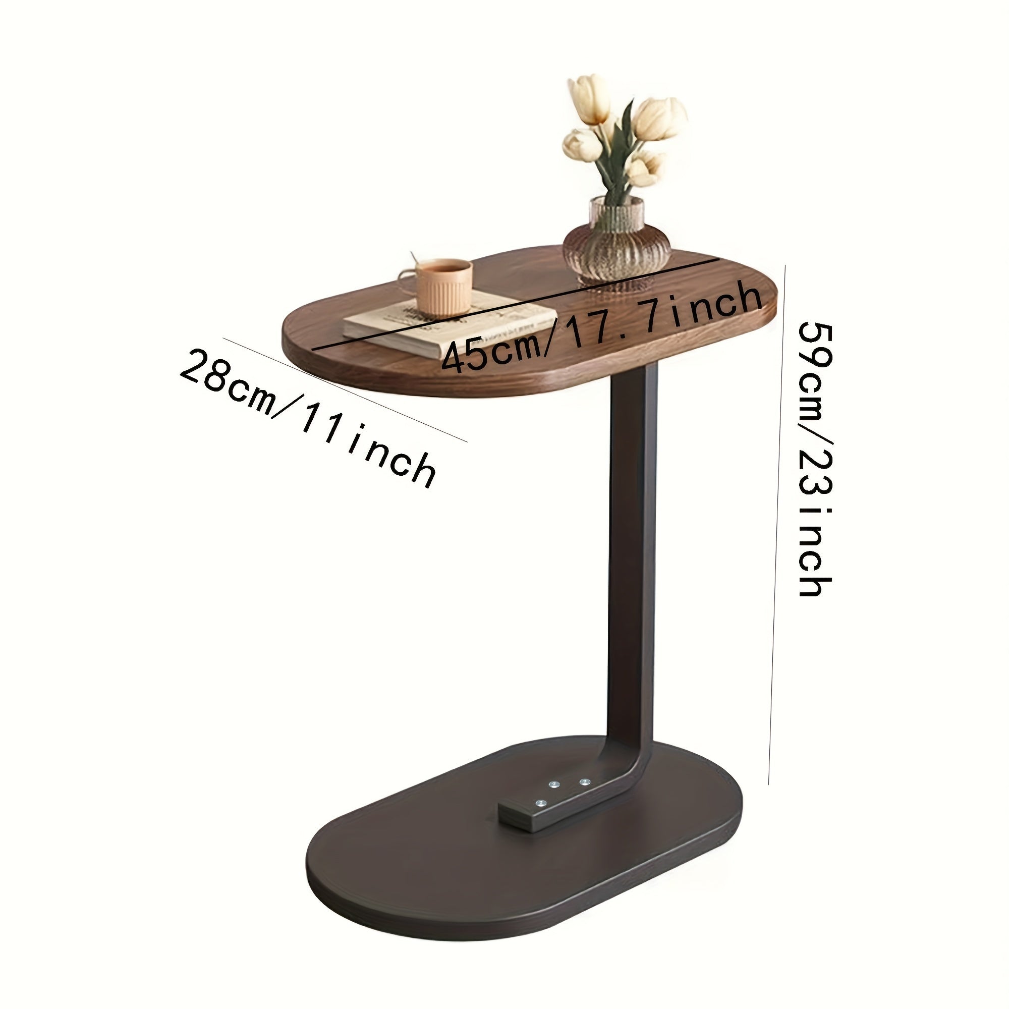 Modern Inlaid Coffee Table with Open Shelves, Metal Legs