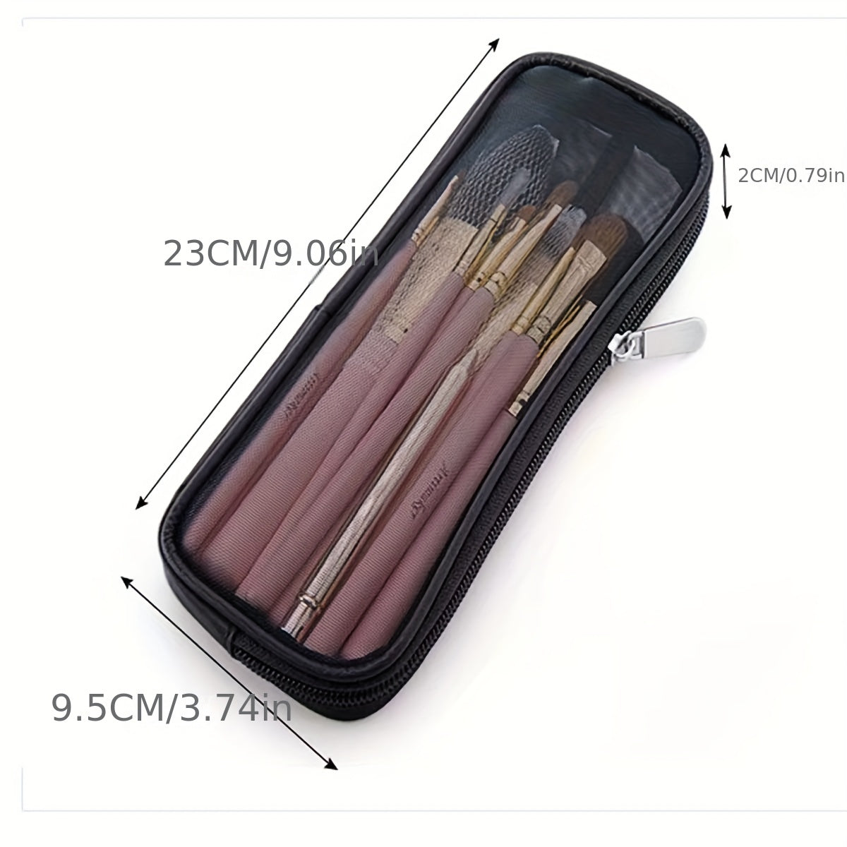 Breathable Mesh Makeup Brush Pouch Toiletry Bag Travel Toothbrush Bag