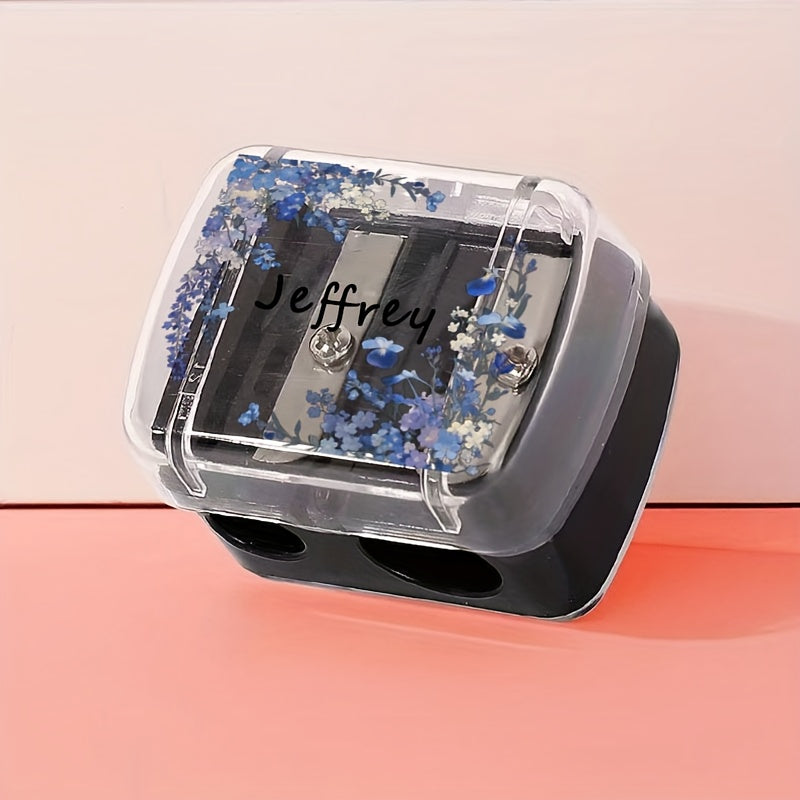 Portable 2-in-1 Manual Sharpener with Dual Holes and Dust Cover