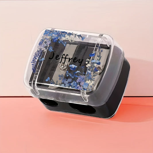 Portable 2-in-1 Manual Sharpener with Dual Holes and Dust Cover