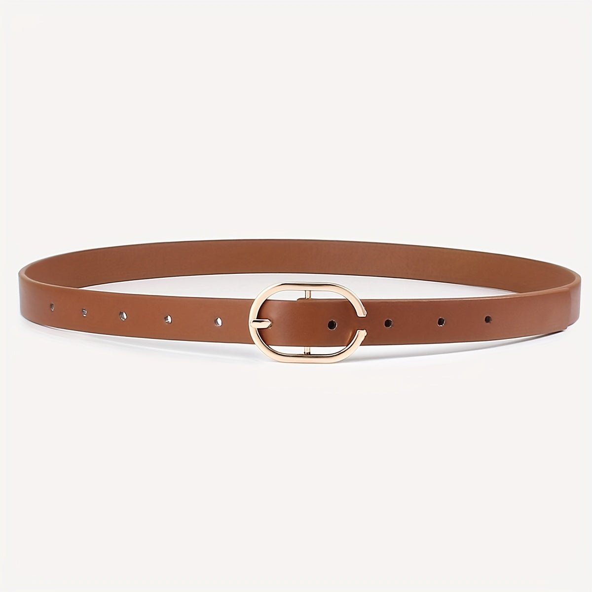 3pcs set Oval Pin Buckle PU Belt Casual Jeans Pants Belt For Women