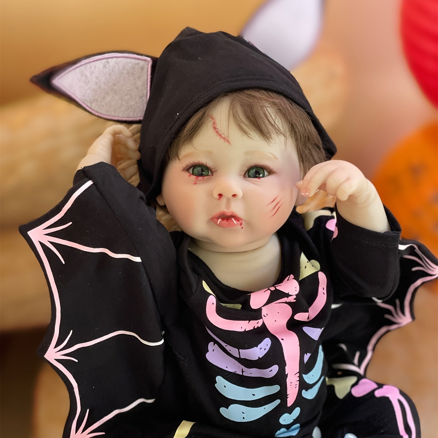 18 Inch Autumn Reborn Doll with Rooted Hair & 3D Painted Skin