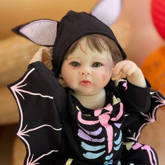 18 Inch Autumn Reborn Doll with Rooted Hair & 3D Painted Skin