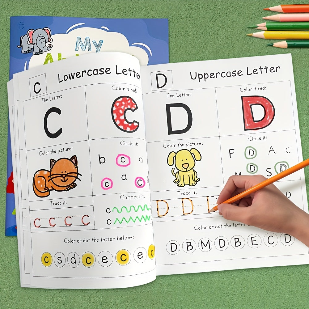 Alphabet Learning Workbook for Kids - Pen Control Training Copybook