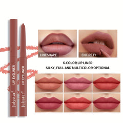 Waterproof Pink Lip Pencil Set, Matte Lip Gloss, Non-Halo Lipstick Pen