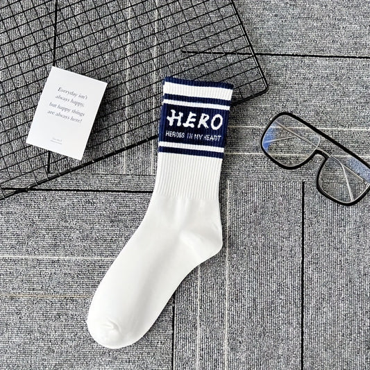 5 Pairs Men's Cotton Football Running Socks