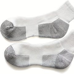 2 Pairs Men's Mid Crew Sport Socks Sweat Absorbing Cotton Blend