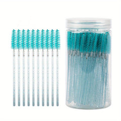 100 Mascara Brushes with Container for Extensions and Application