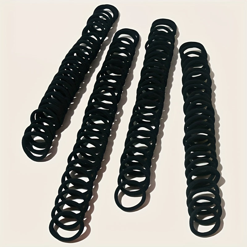 100pcs Non Slip Hair Tie Ponytail Holder Elastic Hair Accessory