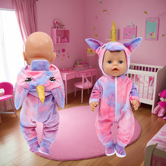 Unicorn Set for 35 56 45 Doll Accessories Pink Bunny Outfit Purple Pink Unicorn