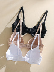 3pcs Lace T Shirt Bras Push Up Bra Women Lingerie