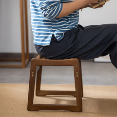 Outdoor Bamboo Stool for Picnic Camping Soft Seat