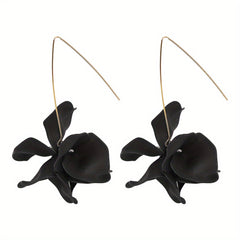 Exaggerated Flower Boho Dangle Earrings Resin Jewelry Female Gift