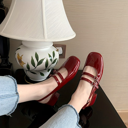 Women's Square Toe Mary Jane Sandals
