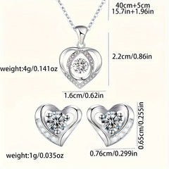 Rose Box Heart Pendant Set - Ideal Gift for Anniversaries, Birthdays