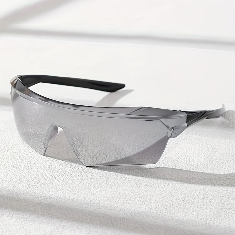 Ombre Lens Shield Sunglasses Semi Rimless Oversized Flat Top Eyewear UV400