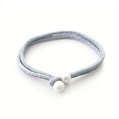 2pcs Faux Pearl Curtain Ties Curtain Rope Adjustable Curtain Fixings Tiebacks