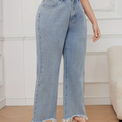  High Rise Loose Fit Straight Leg Jeans