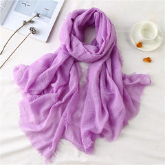 Plain Hijab Caps Scarf Polyester Wrap Elastic Shawls Soft Headband Snood