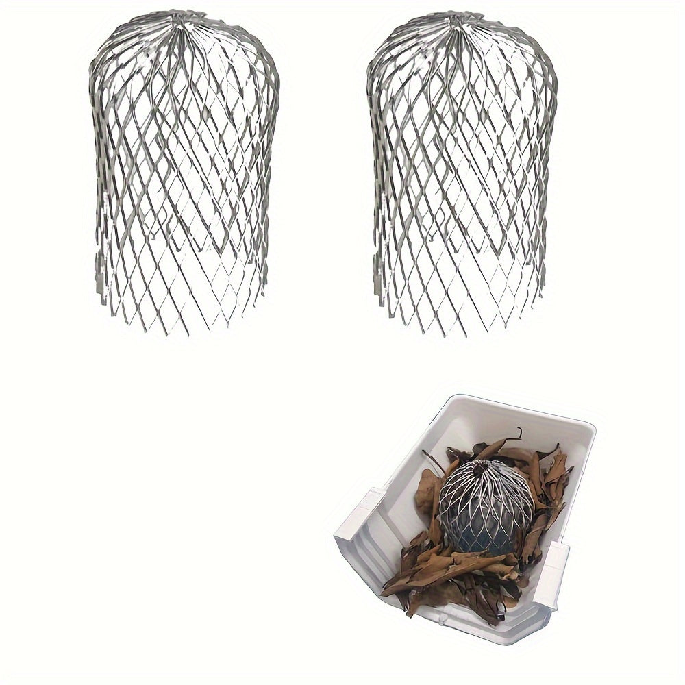 2pcs Gutter Guard Aluminum Filter Strainer Rain Gutters Downspout Guard