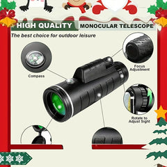 HD Monocular Telescope Manual Focus for Travel Camping Outdoor Exploration
