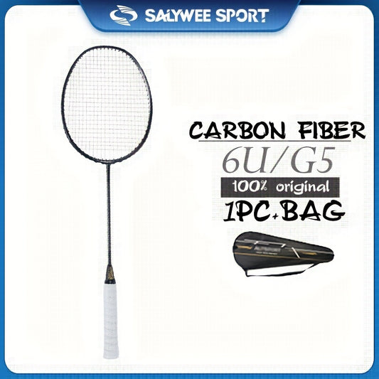 Carbon Fiber Pro Badminton Rackets With String & Bag