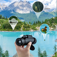 80x100 Monocular Telescope for Outdoor Observation Camping