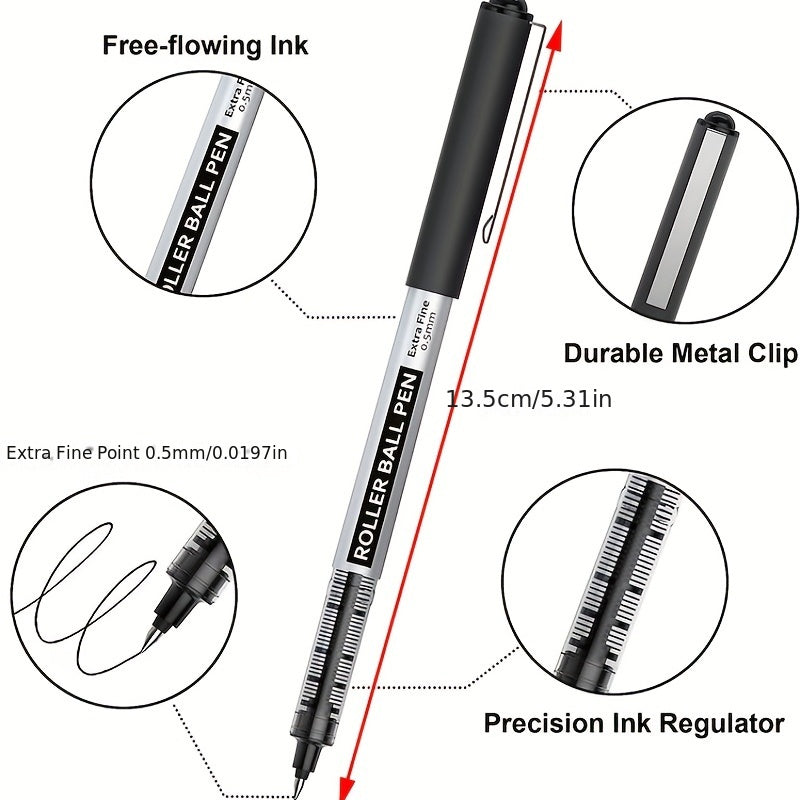 Shuttle Art Roller Ball Pens 10 Pack 0.5mm Fine Point