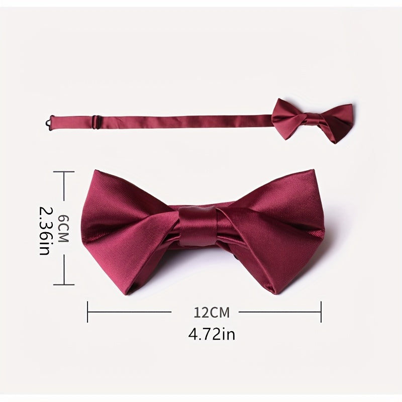 Men's Red Bow Tie for Wedding Groomsmen Suit