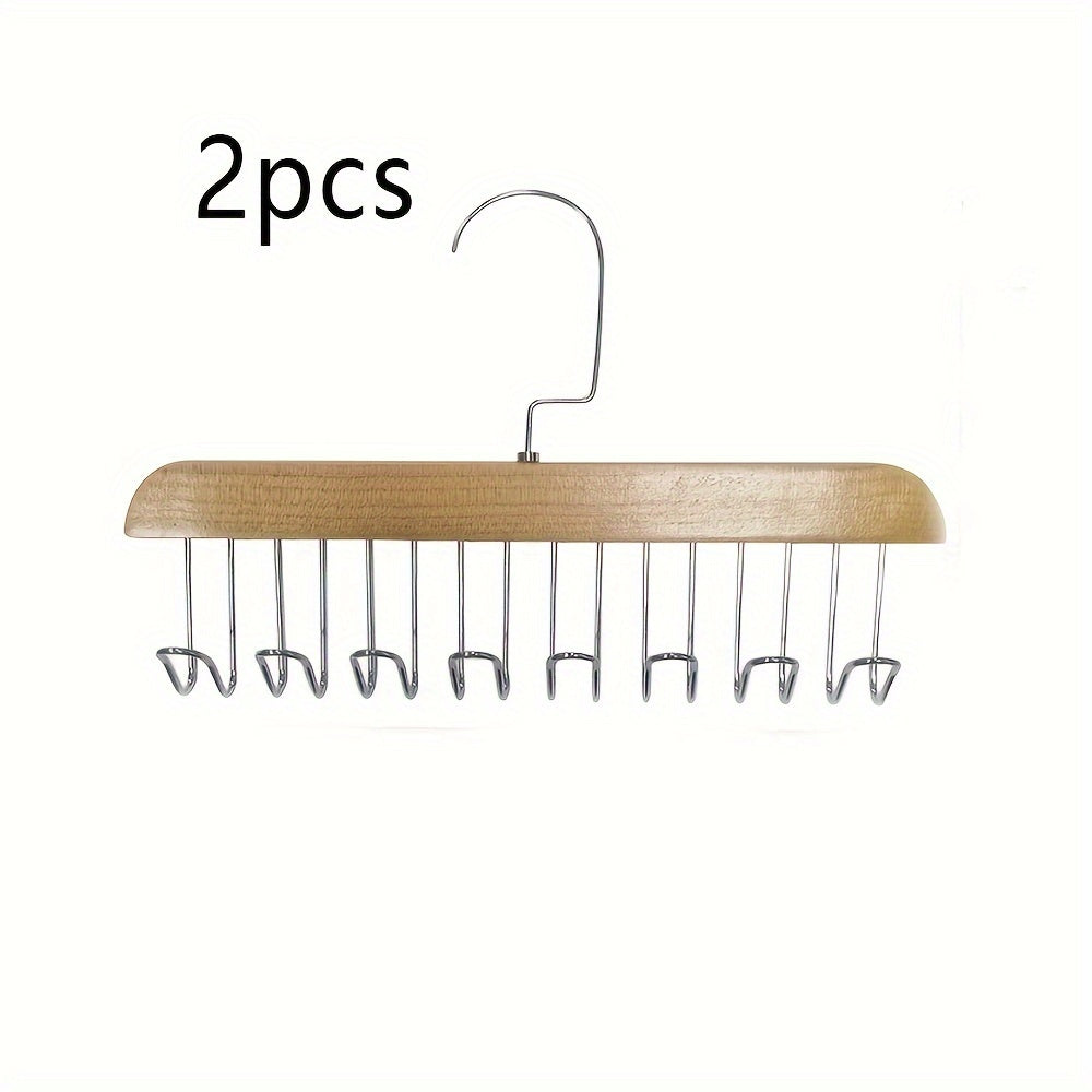 2pcs 8 Hook Underwear & Hat Storage Hanger with Hat Rack