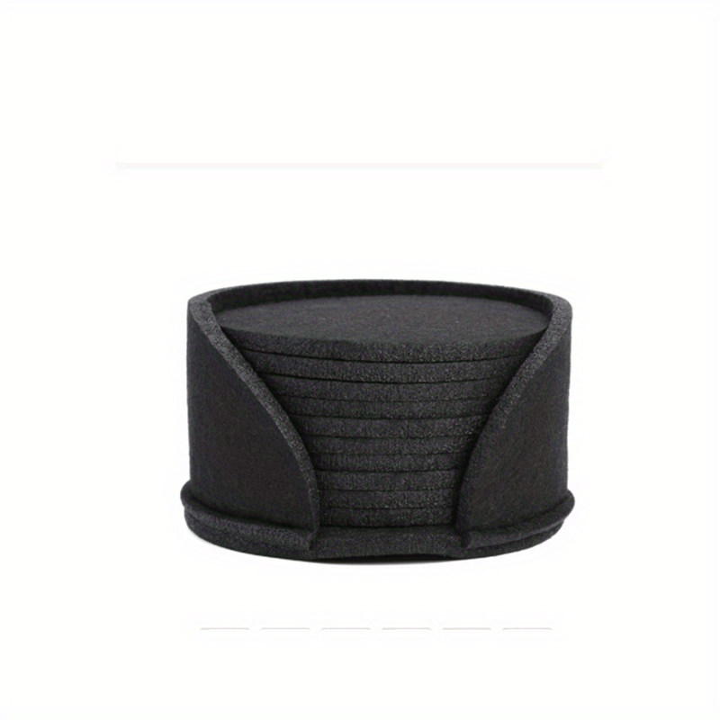 10pcs Waterproof Felt Coasters for Coffee Cups, Desktop Protection