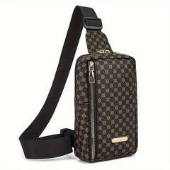 Men's Classic PU Chest Bag Casual Crossbody Bag