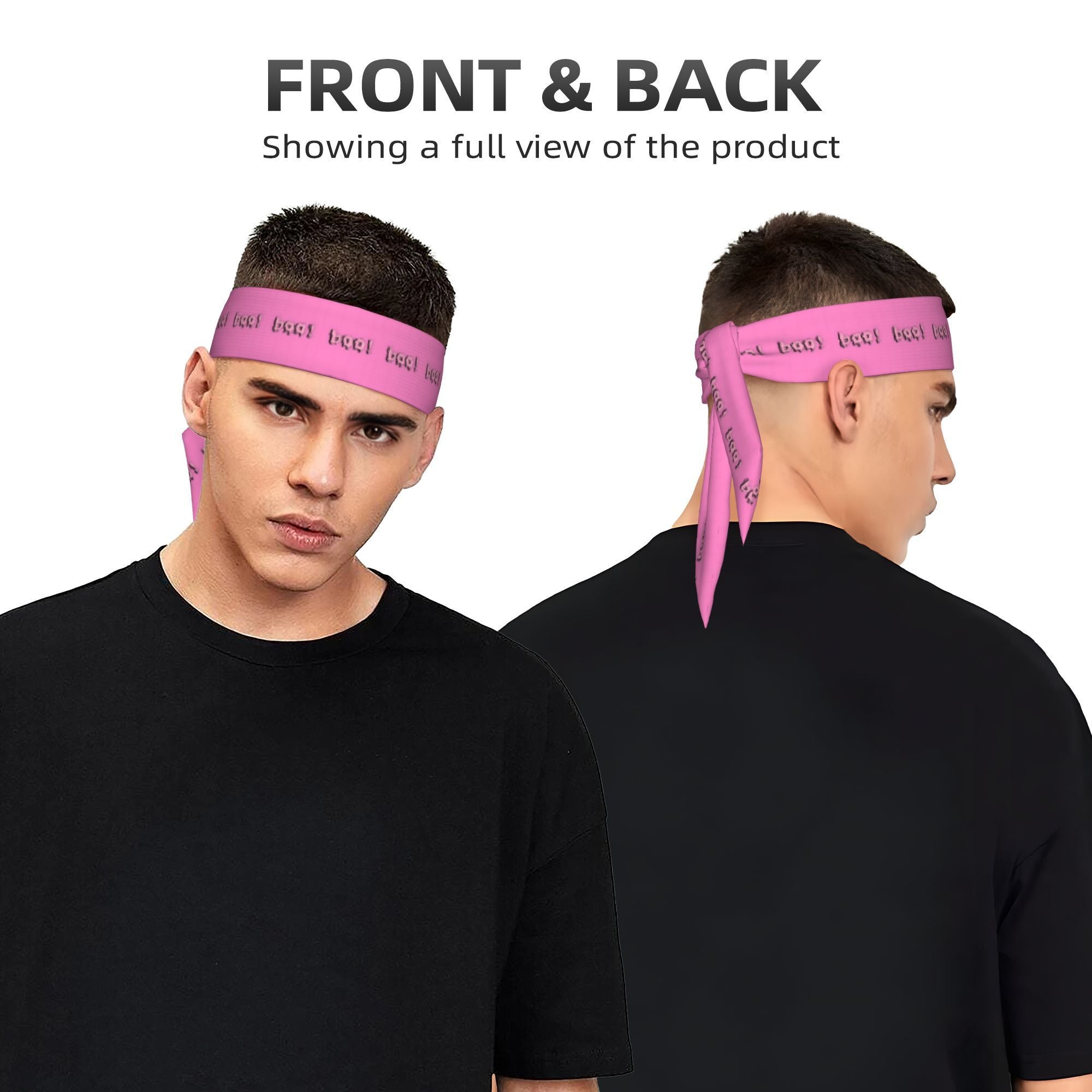 Bright Pink Non Slip Workout Headband Sweat Wicking Stretchy & Breathable