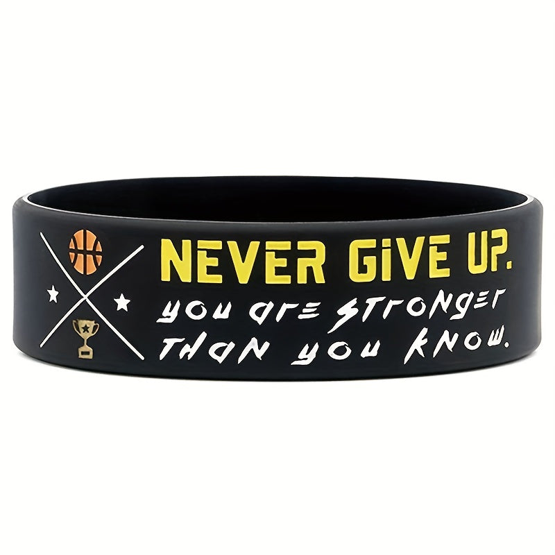 Basketball Motivational Silicone Wristband Sports Quotes Gift