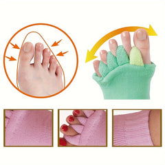 Toe Separator Socks Foot Alignment Toeless Socks