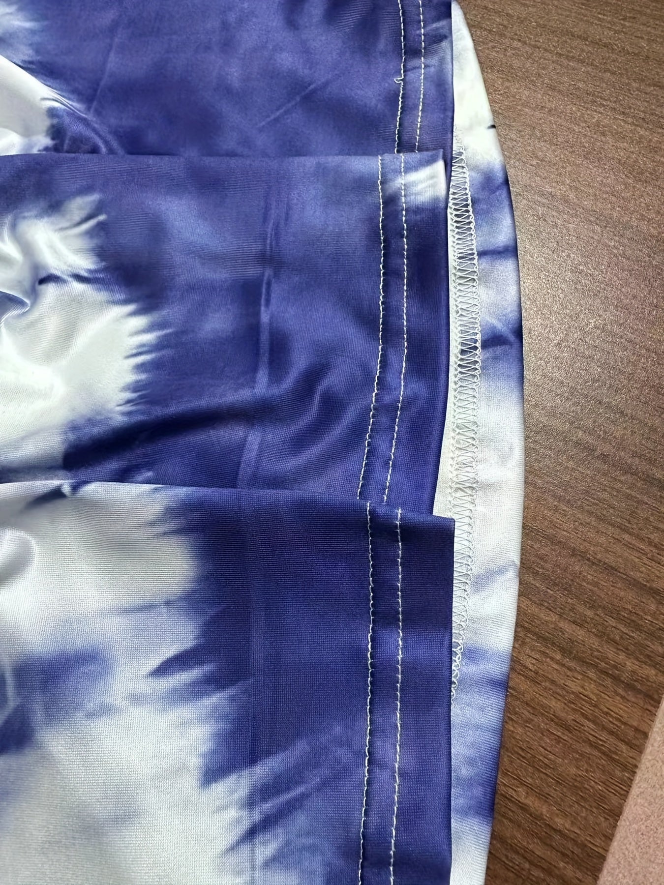  Tie Dye Waist High Rise Flared Leg Pants