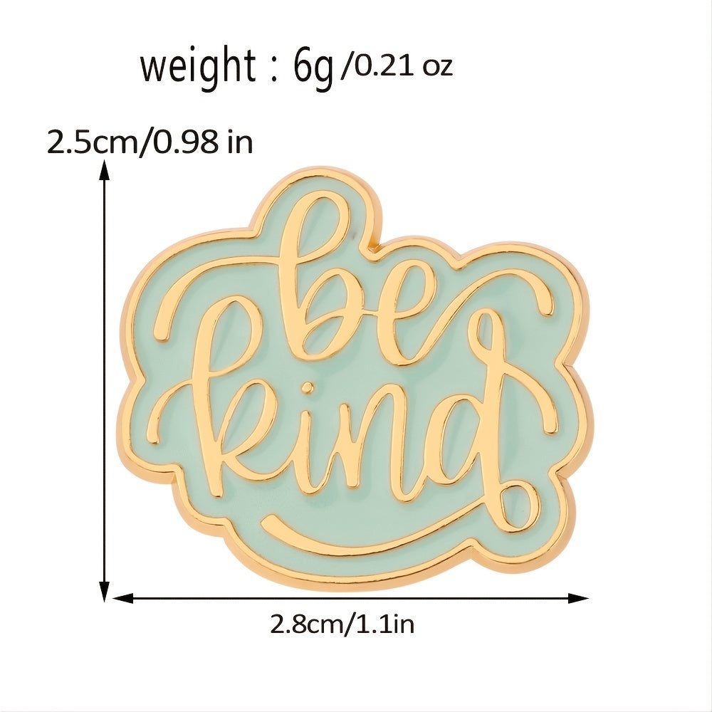 Be Kind Engraved Enamel Pin Accessory Brooch