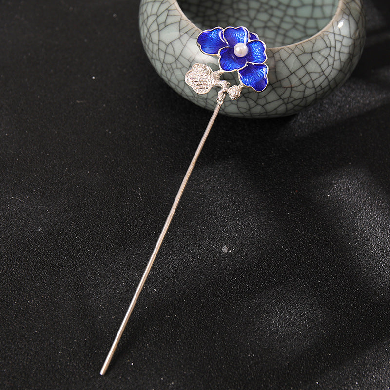 Flower Hairpin Metal Hair Pin Ancient Style Gift For Her
