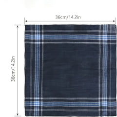 Men's Handkerchiefs Retro Stripes & Checks Lightweight Easy Care 3pcs 6pcs