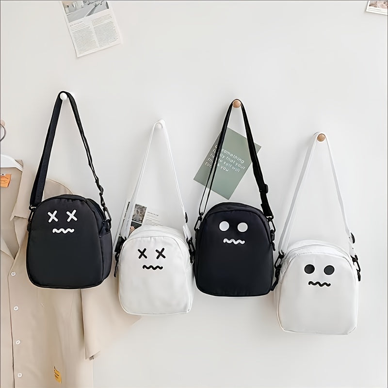 Funny Face Crossbody Bag Halloween Ghost Skull Elf Shoulder Bag