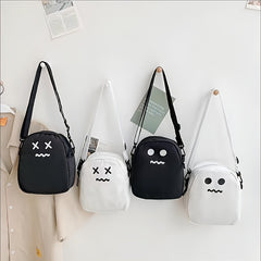 Funny Face Crossbody Bag Halloween Ghost Skull Elf Shoulder Bag