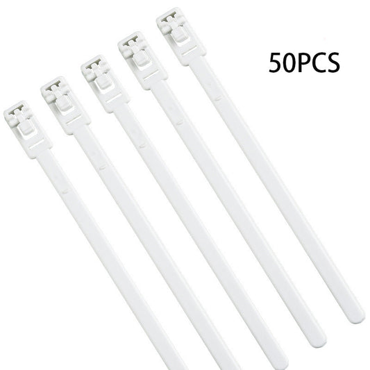 50pcs Reusable Self-Locking Cable Ties Fasten Tension Wire Wrap Straps