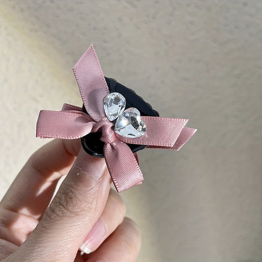 Crystal Bow Hair Claw Mini Hair Clip Accessories