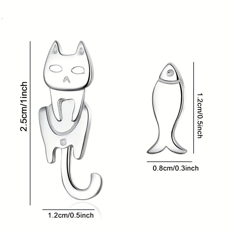 Cat Fish Stud Earrings Funny Ear Jewelry Accessories