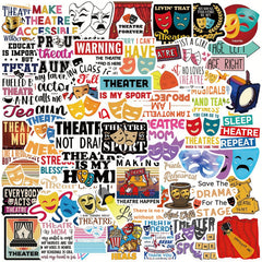 50pcs Theatre Waterproof Vinyl Stickers for Laptops Water Bottles Computers