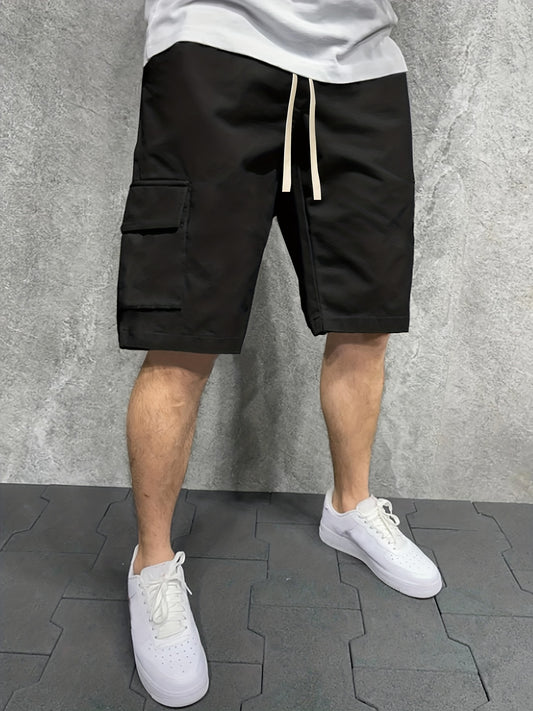 Men's Cargo Shorts Summer Casual Loose Waist Drawstring Shorts