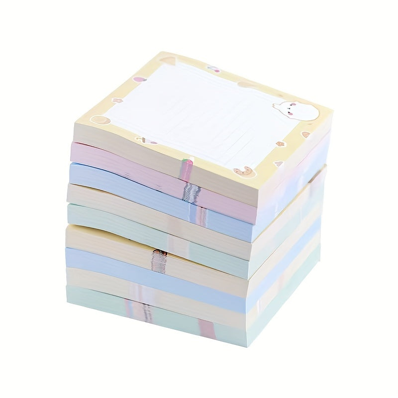 Cartoon Girl Horizontal Line Sticky Notes 80 Sheets