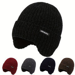 Men's Thick Woolen Hat with Ear Protection for Winter