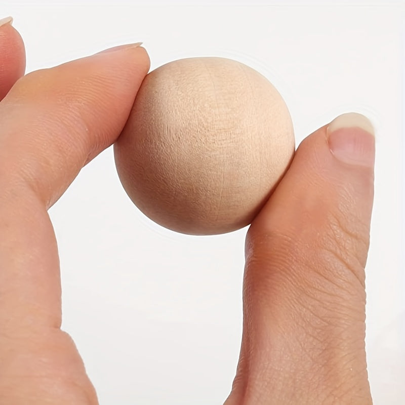 5pcs 3.0cm Unfinished Wooden Balls for Crafts and DIY Projects